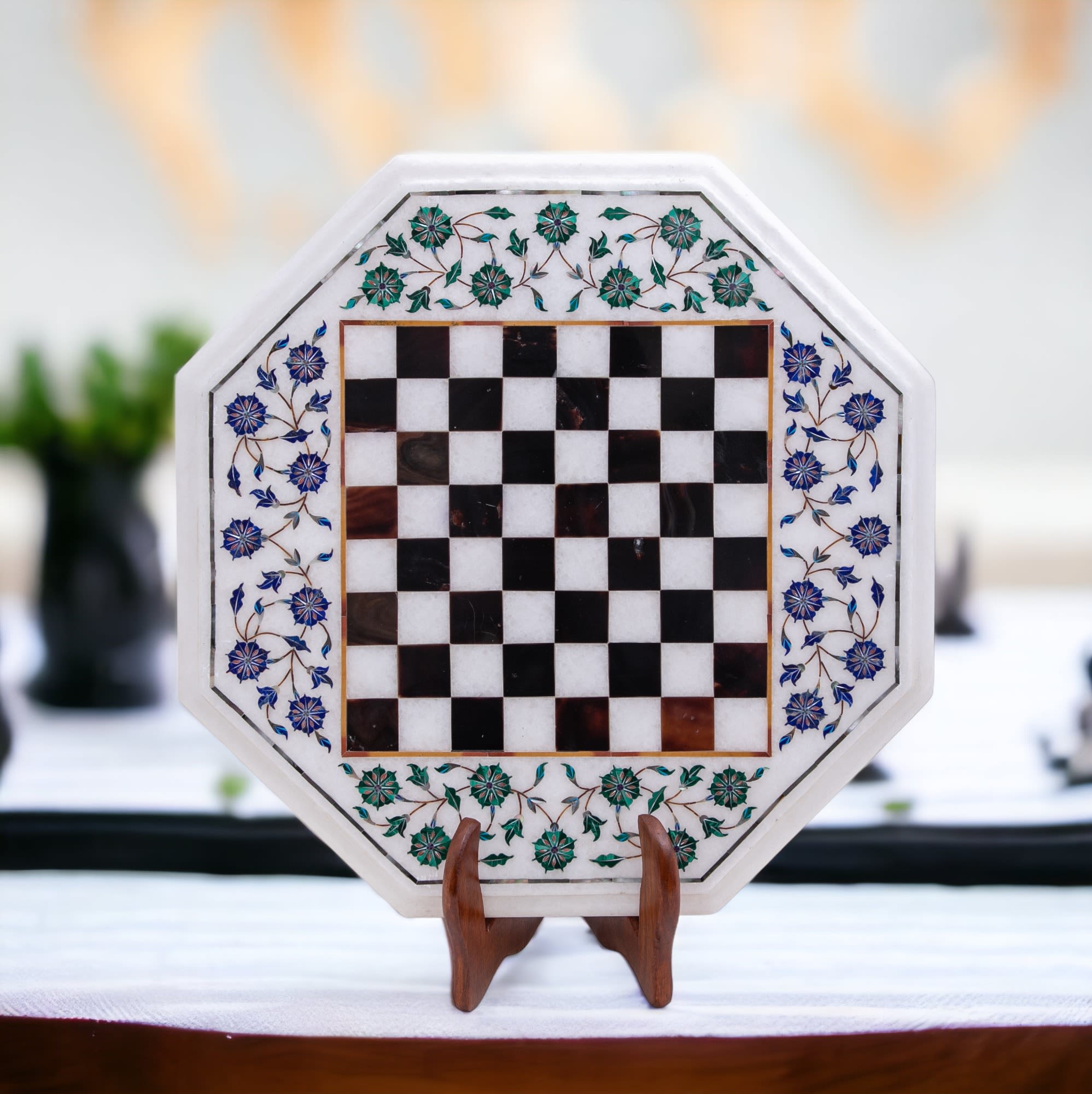 Custom Chess Set and Game Table