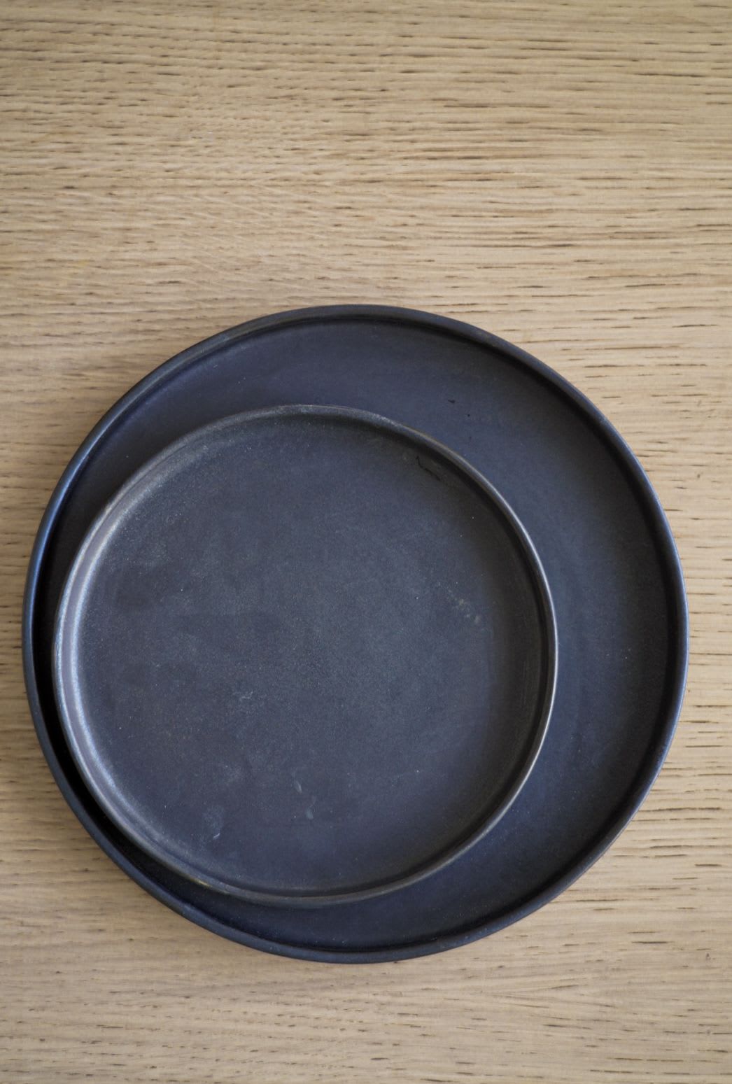 Black Matte Stoneware Dinner Plate by Creating Comfort Lab