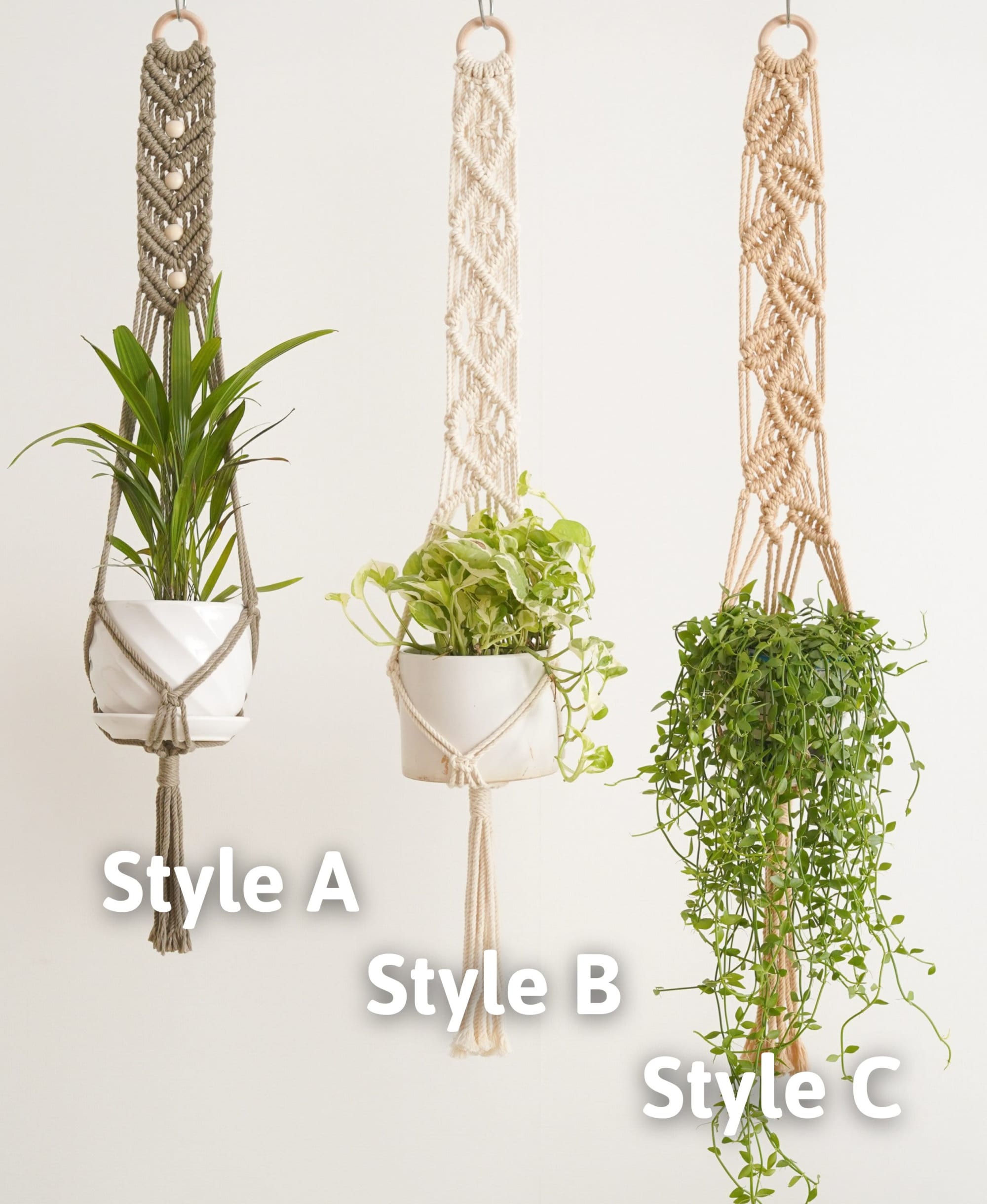 Macrame Plant Hanger, Boho Plant Holder by BeanDaikon