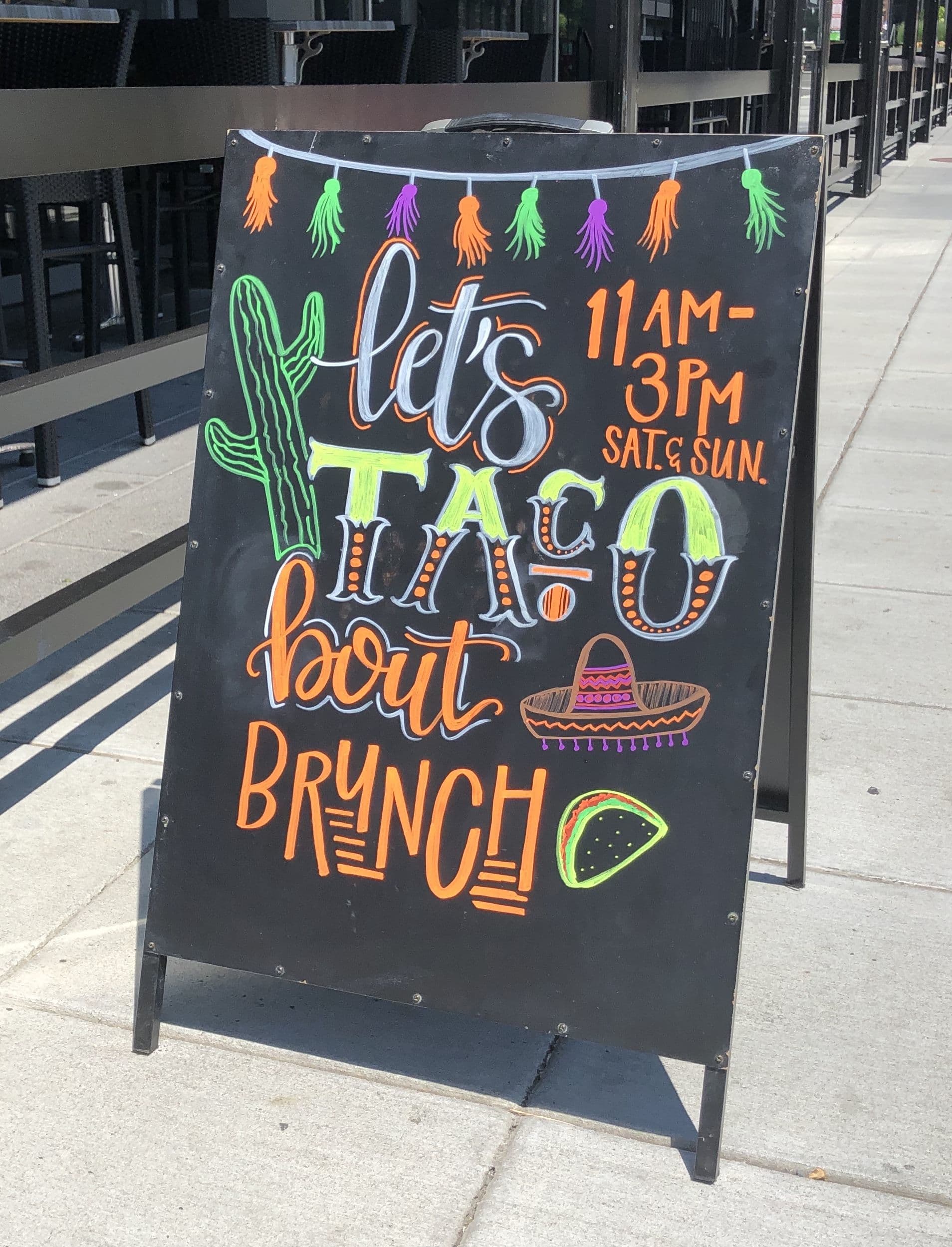 Brunch Chalkboard Taco Theme by Draw Life Freely Art & Design at Él