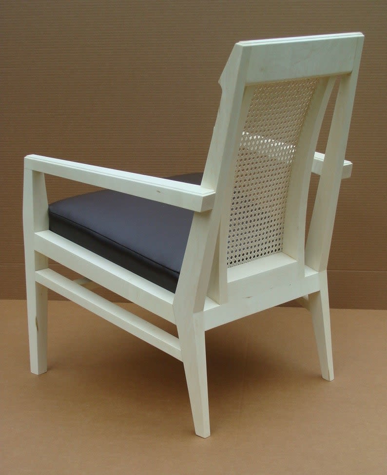 Hard back discount chair with arms
