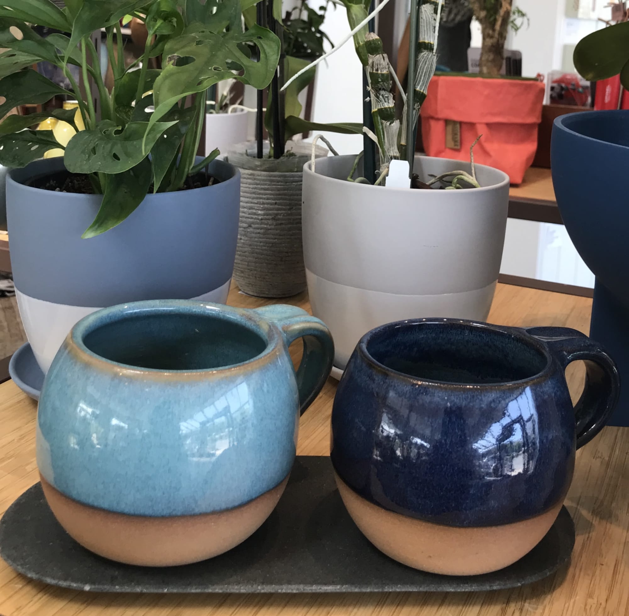 Turquoise Modern Coffee Mug by Tina Fossella Pottery