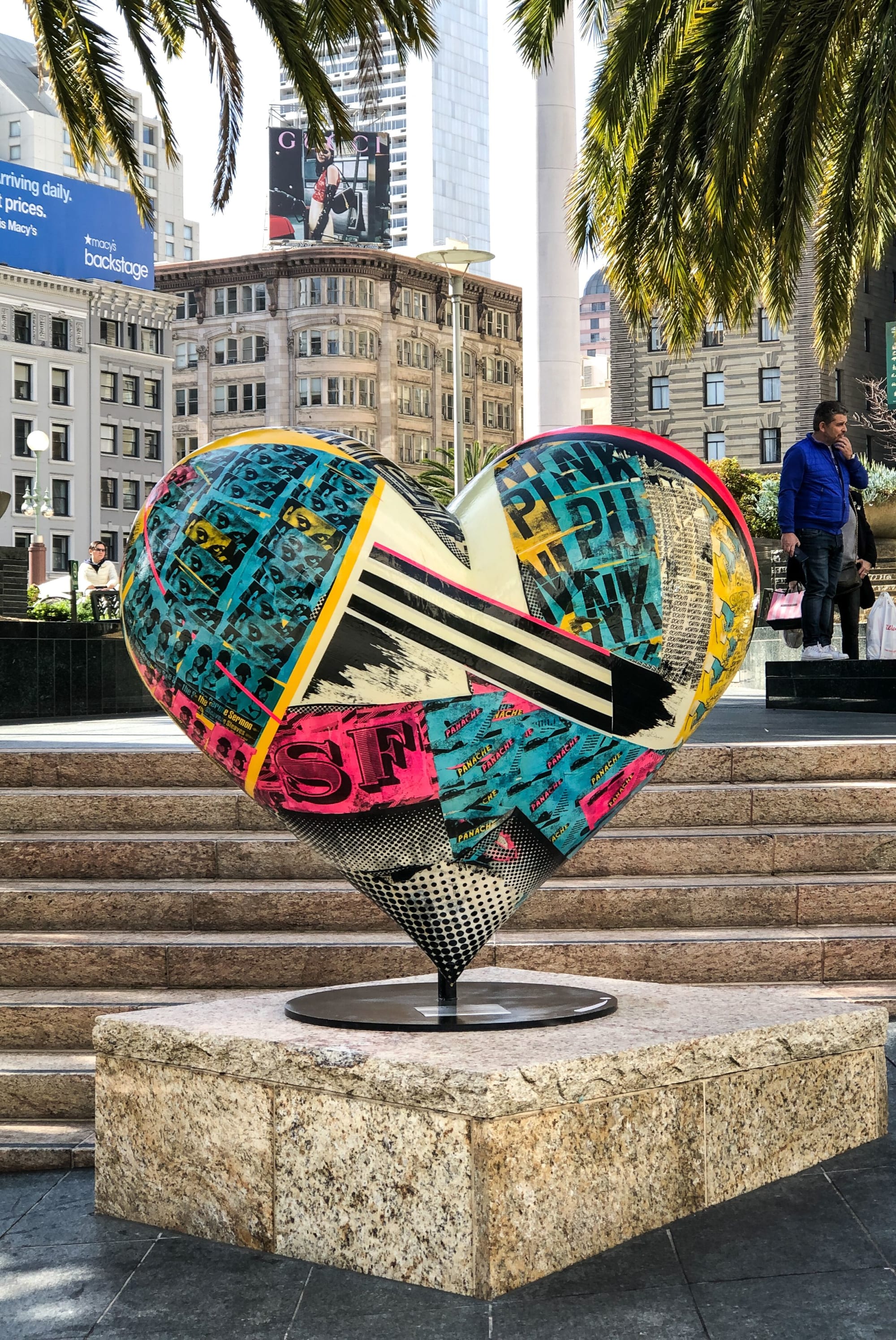 Outdoor Colorful Heart Sculpture