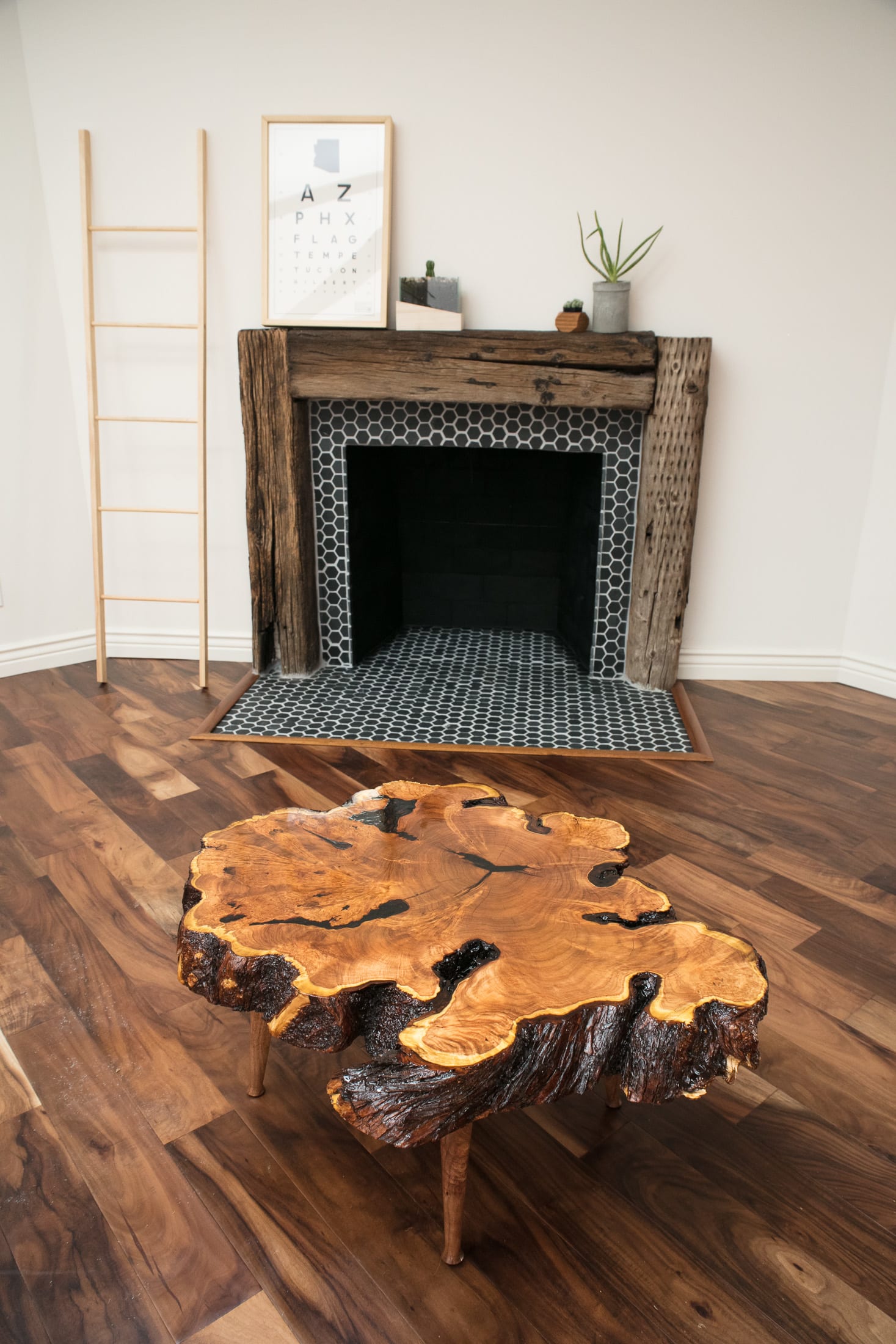 Burl Rotating Coffee Table