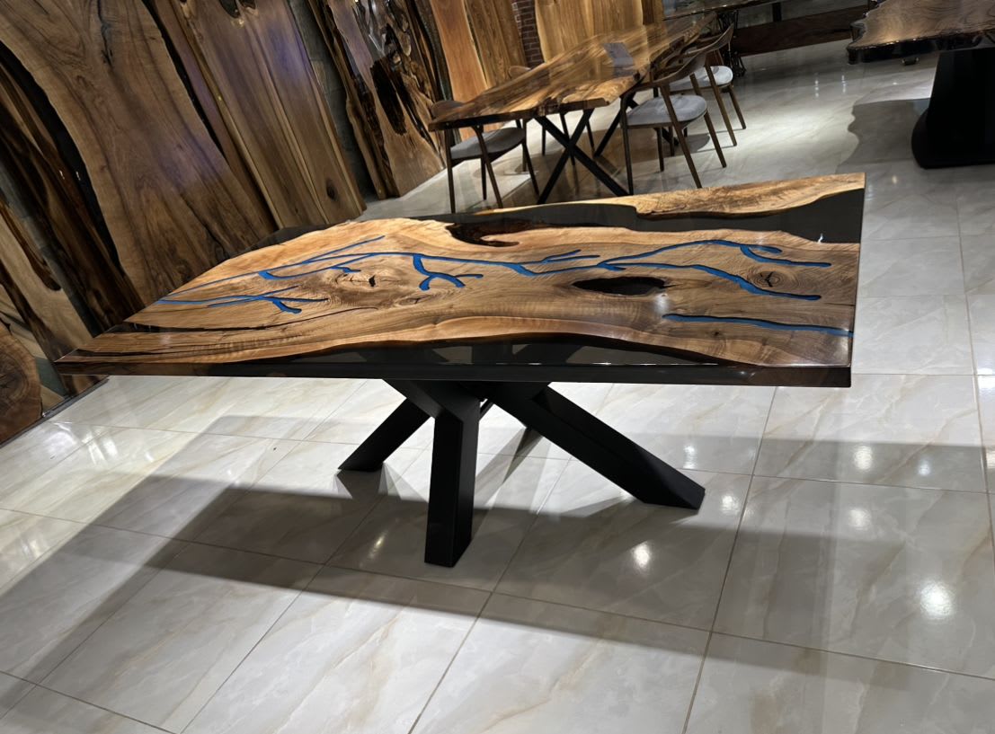 Ultra Clear Epoxy Dining and Kitchen Table - Made To Order by Gül