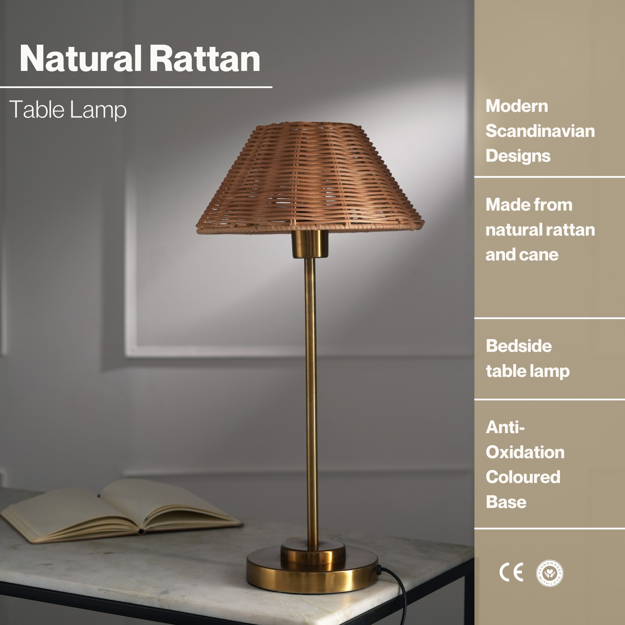 Cane table hot sale lamp