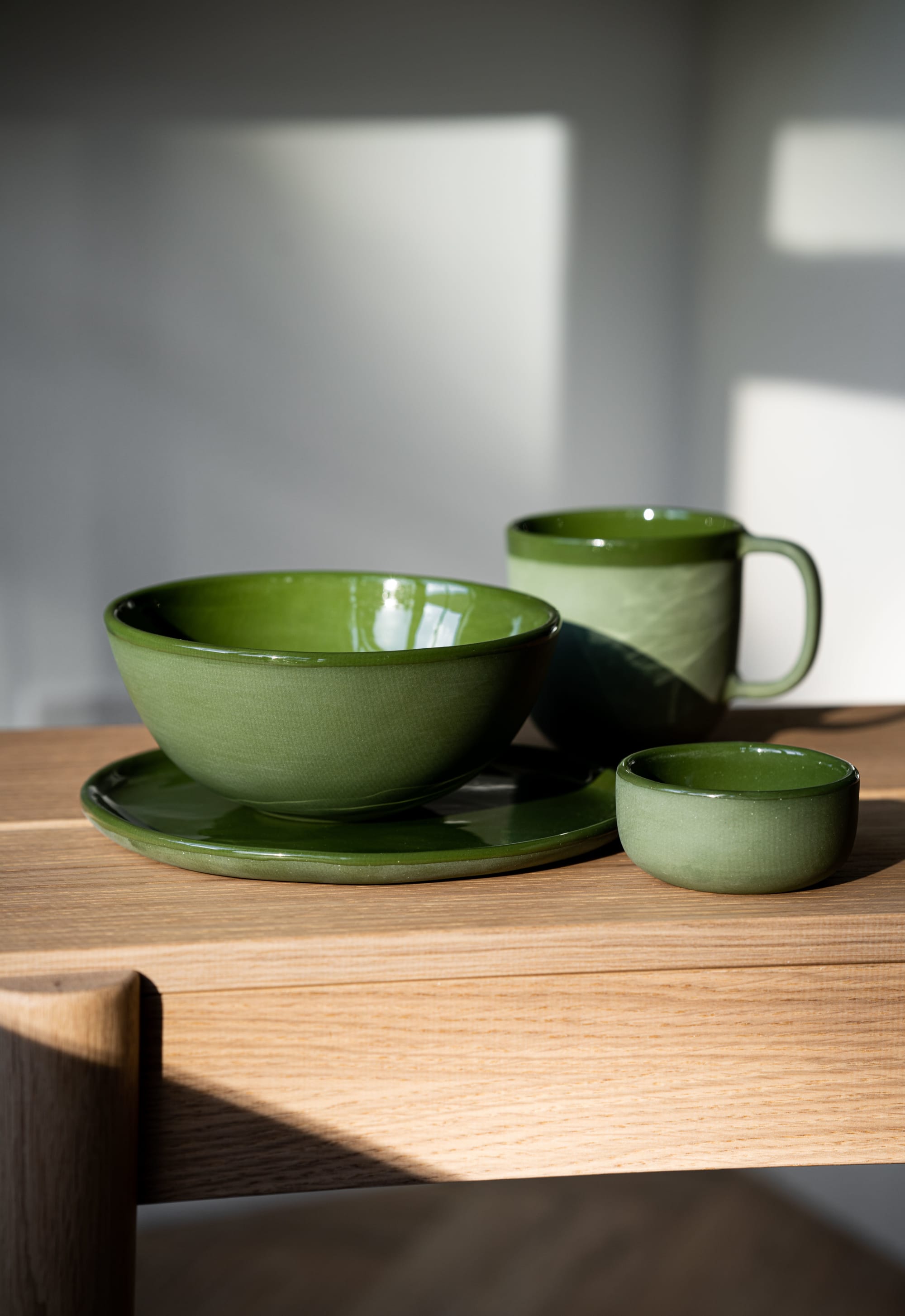 Green tableware shop sets