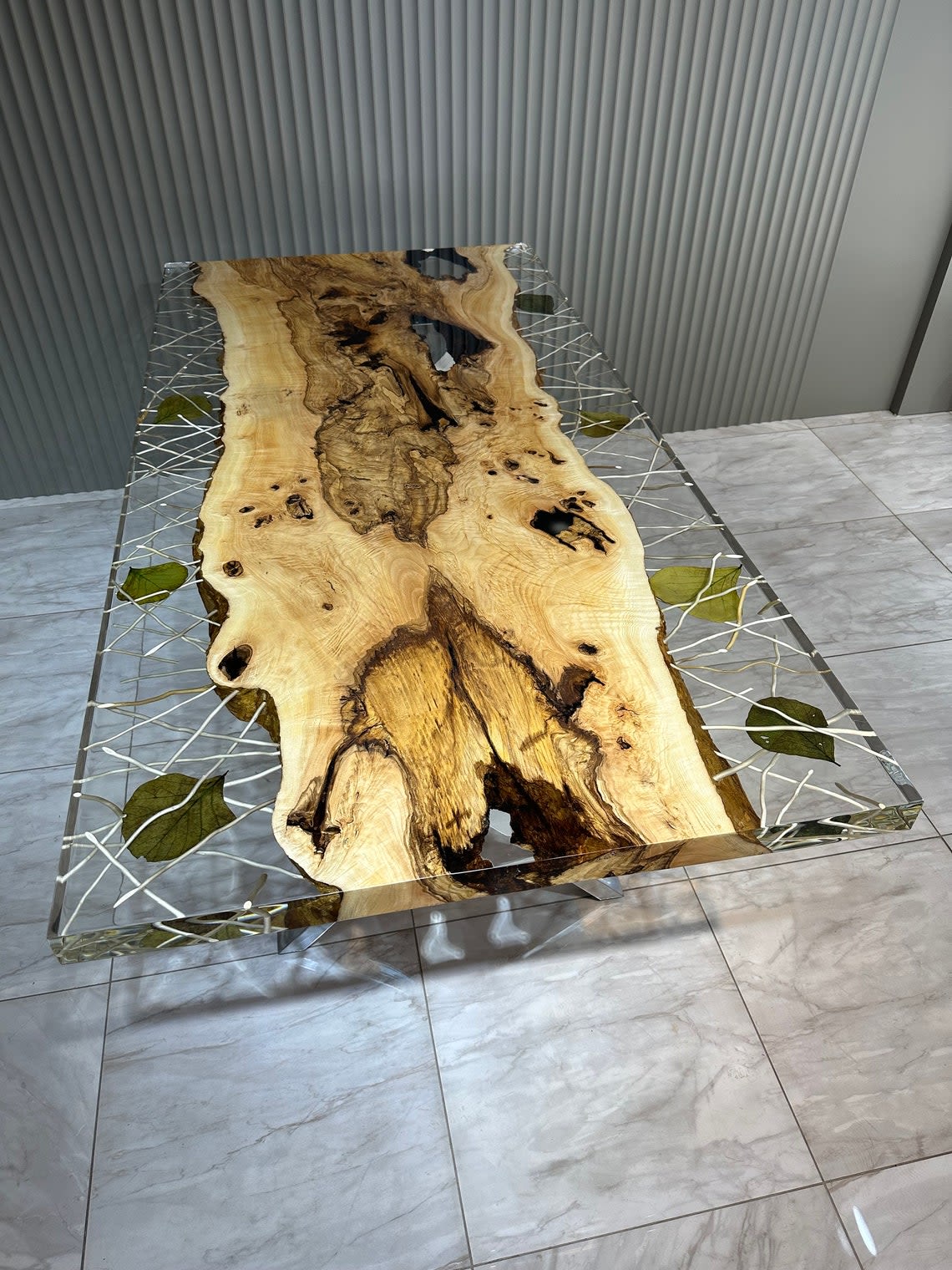 Live Edge Epoxy Resin Table Top / Made To Order by Gül Natural