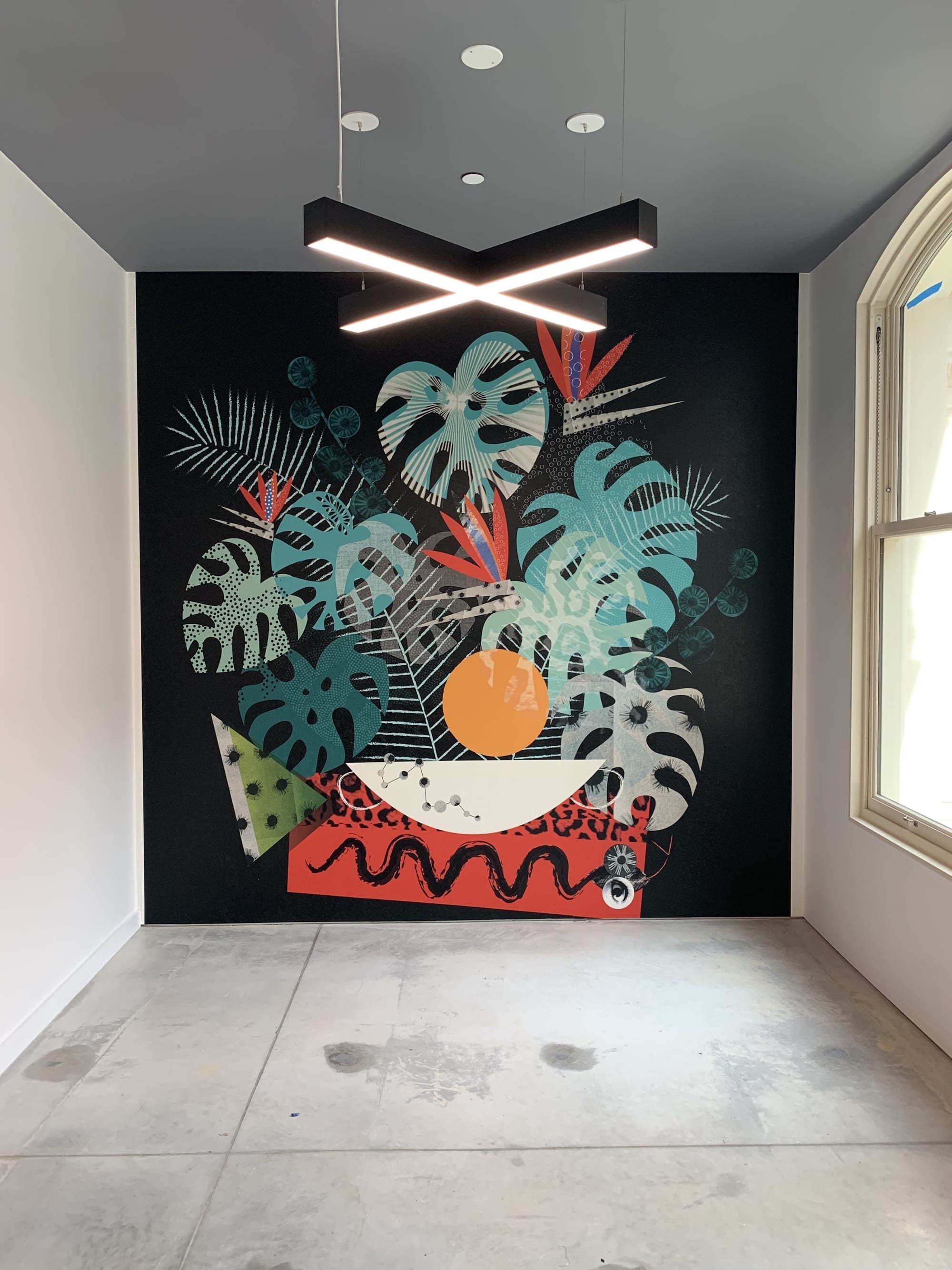 Wallcovering installations by The House of Artists seen at London