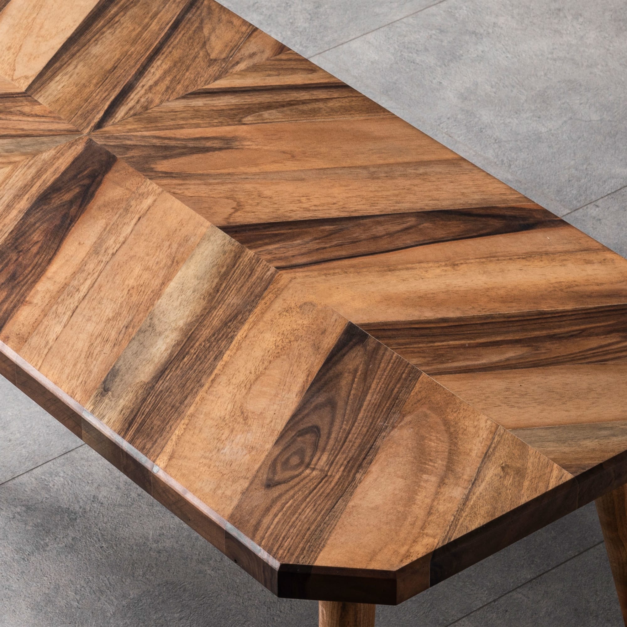 Walnut Herringbone Coffee Table by Halohope Design | Wescover Tables
