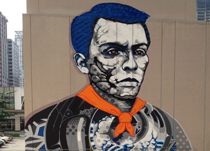 Andres Bonifacio Mural By Doppel At Bonifacio High Street Central Square uig Wescover Street Murals