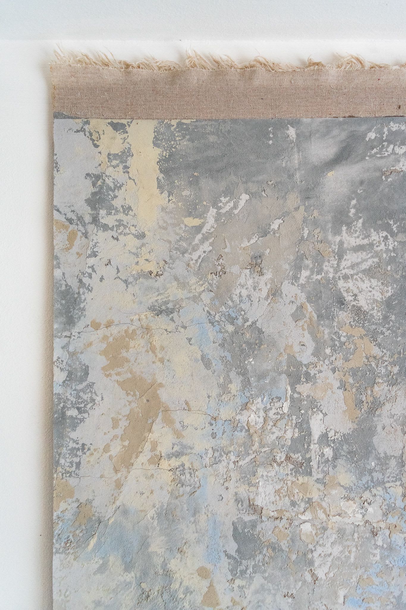 Abstract Blue Plaster Hanging by Vacarda Design seen at Private