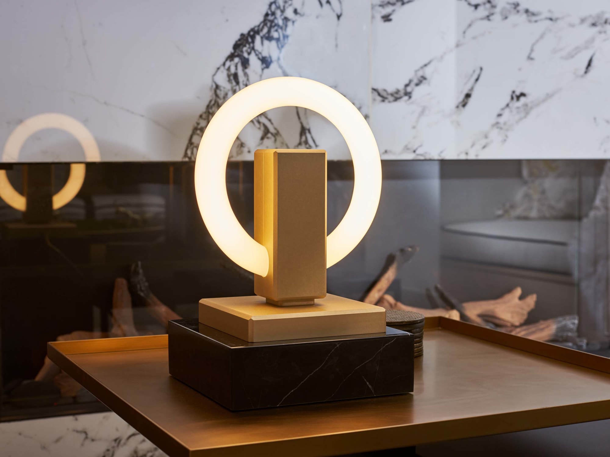 Sanded Round Bulb Table Lamp by Karice seen at Vancouver, Vancouver