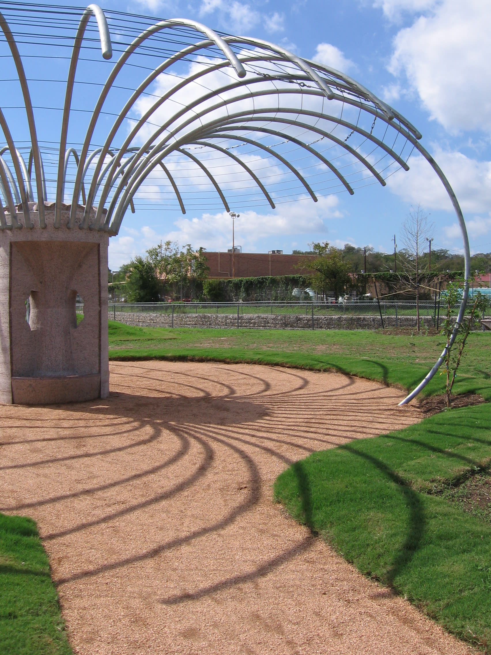 Hourglass Seating Arbor by Philippe Klinefelter seen at Govalle Austin