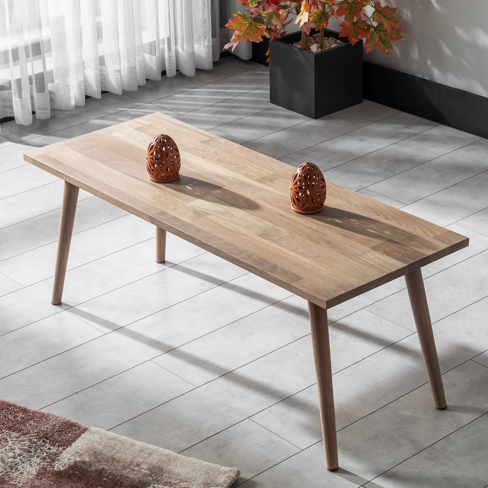 Walnut oak store coffee table