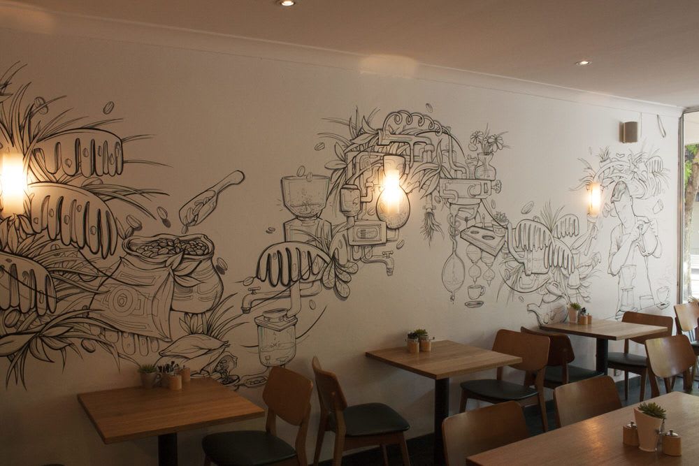 Coffee Journey By Sam Shennan At Janeks Cafe Bowral Wescover Murals