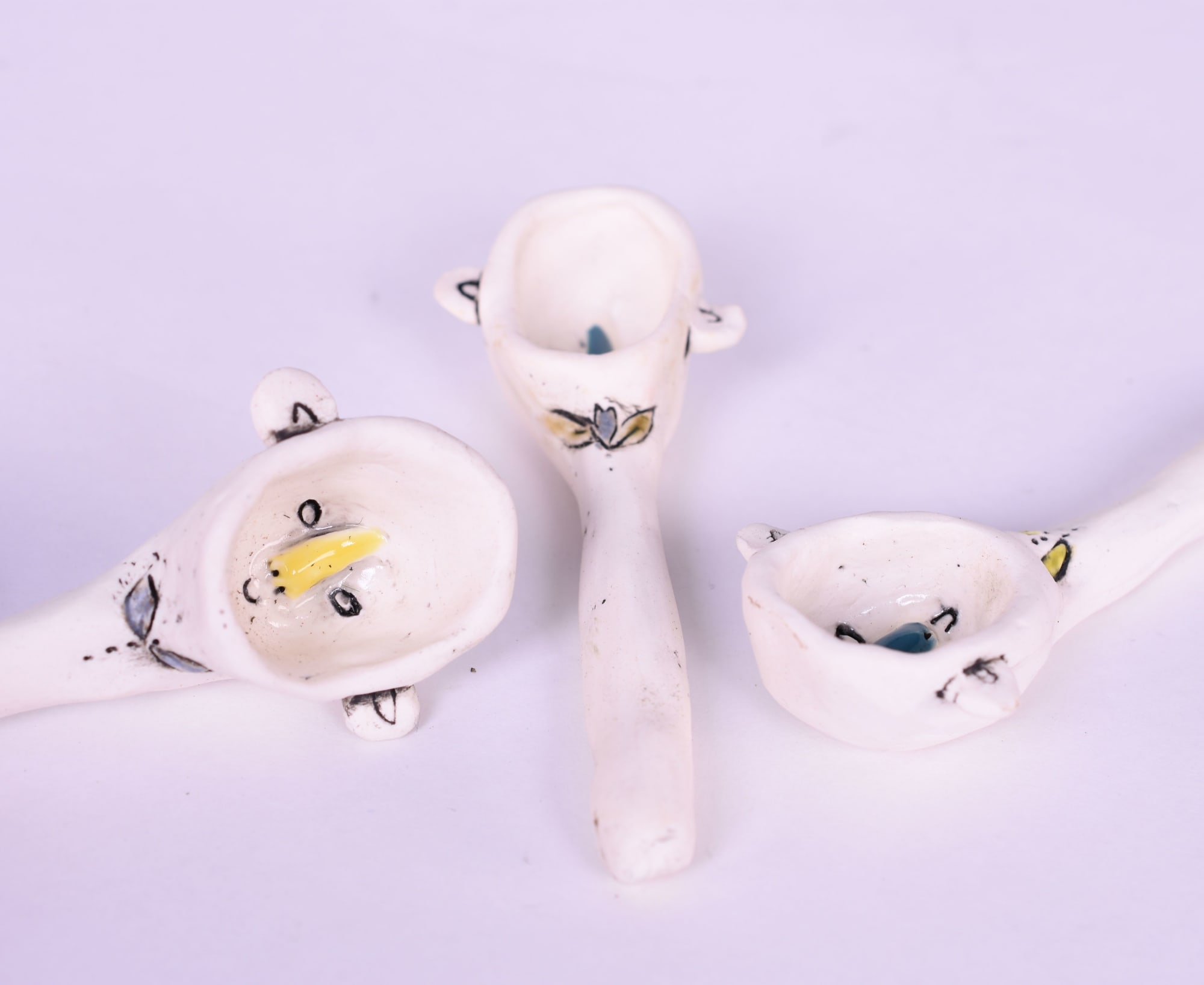 Abstract Ceramic Face spoons