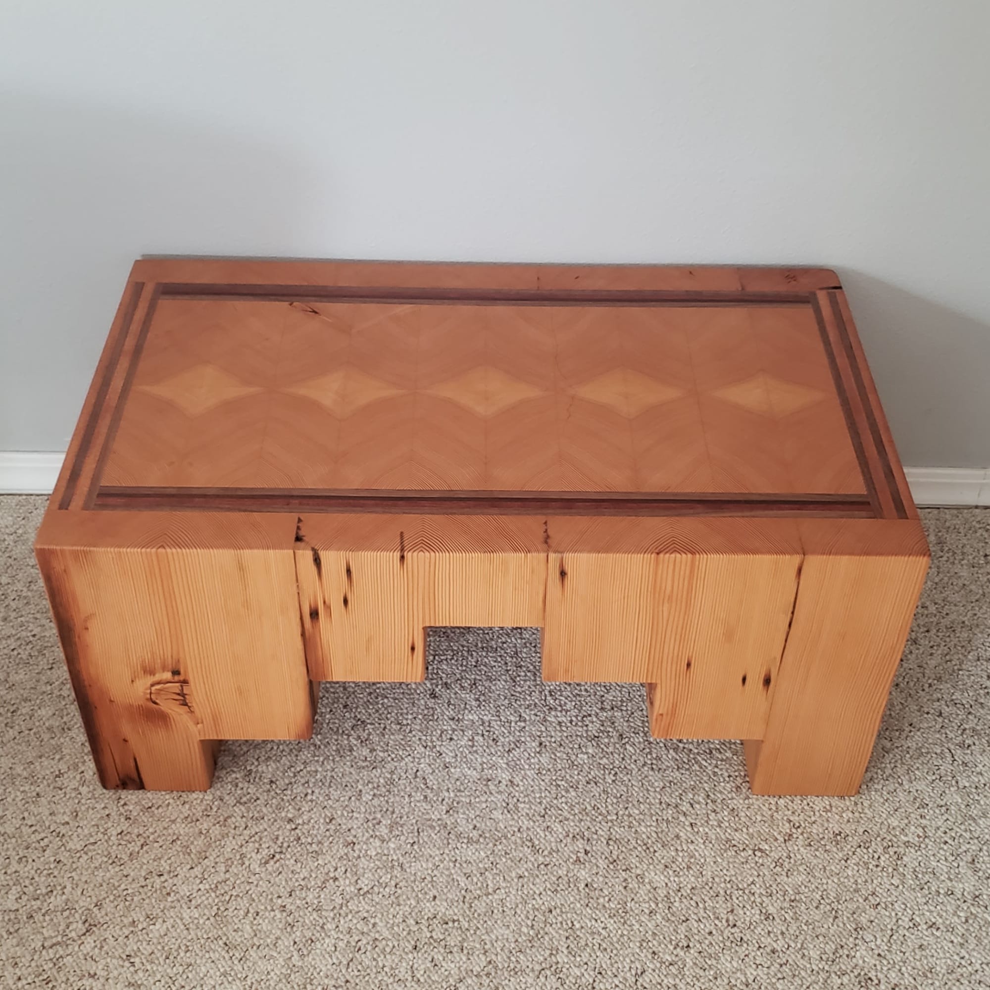 Larix forest 12*60(B)テーブル&デスク Solid Wood Douglas Fir Bookmatched End Grain Coffee Table by
