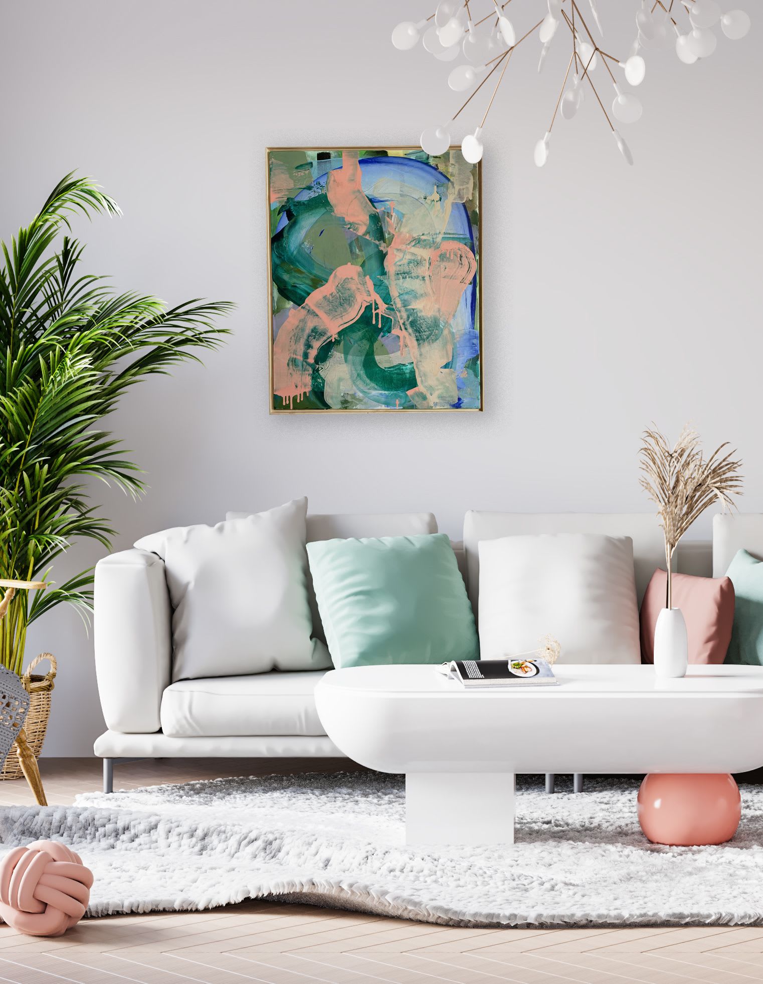 Pistachio Cream Original Painting by Jessalin Beutler | Wescover Paintings