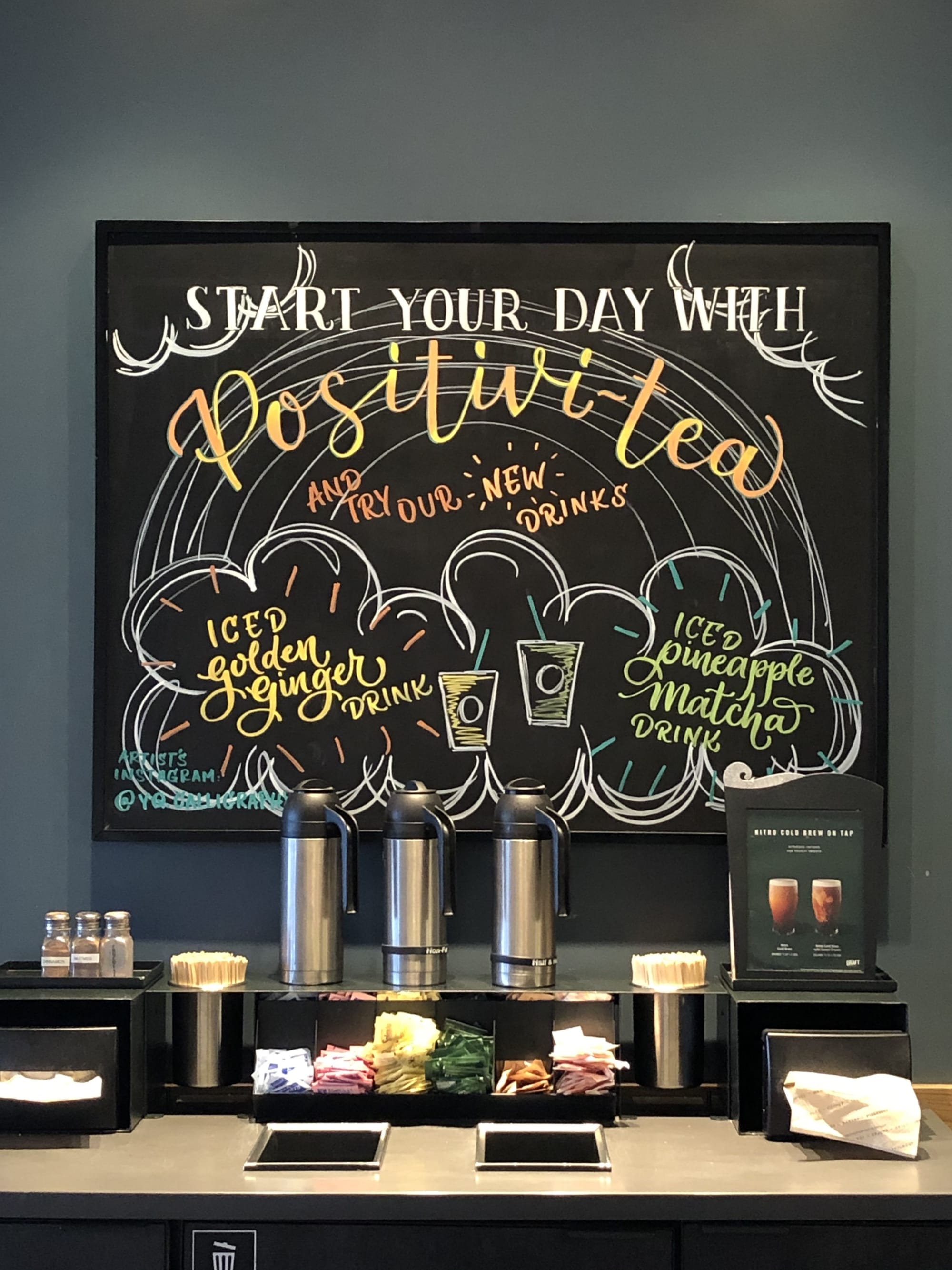 Positivi Tea By Yq Design Seen At Starbucks Queens Wescover