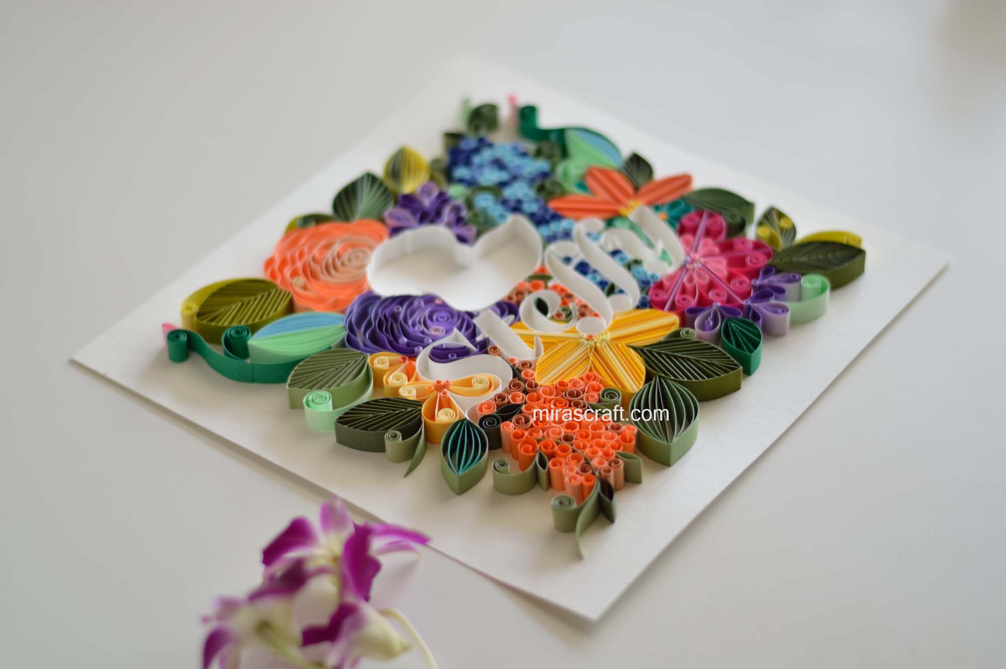 Customizable Quilled Monogram by Swapna Khade