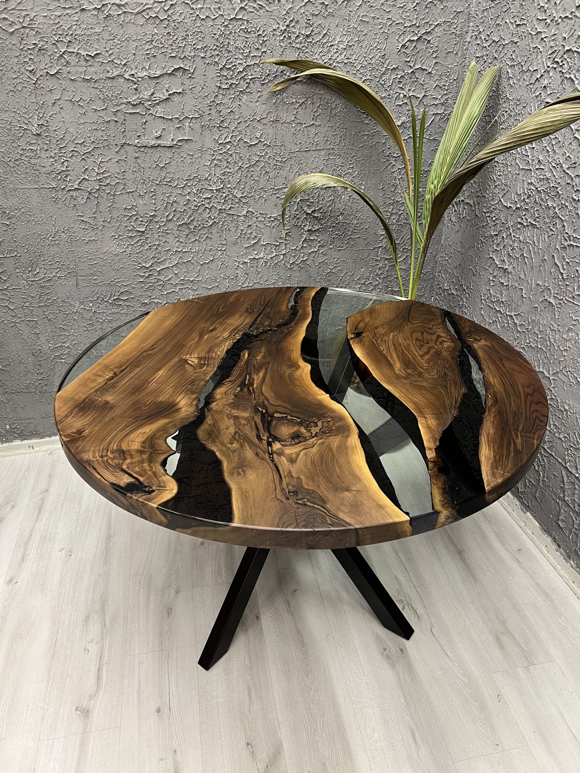 Epoxy coffee table, walnut epoxy table, center table by Brave Wood