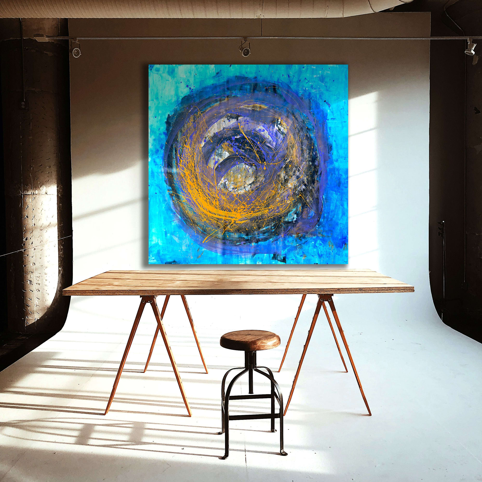 Space Epoxy Resin Art Contemporary Art Original Abstract Epoxy Resin  Painting, Round Space Picture Wall Art, Home Decor Purple -  Sweden