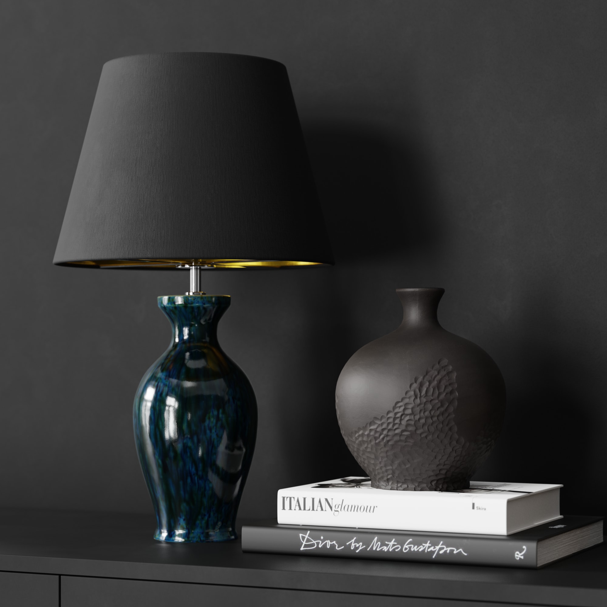 Lamps with black shades - elegant table lamps with black shades