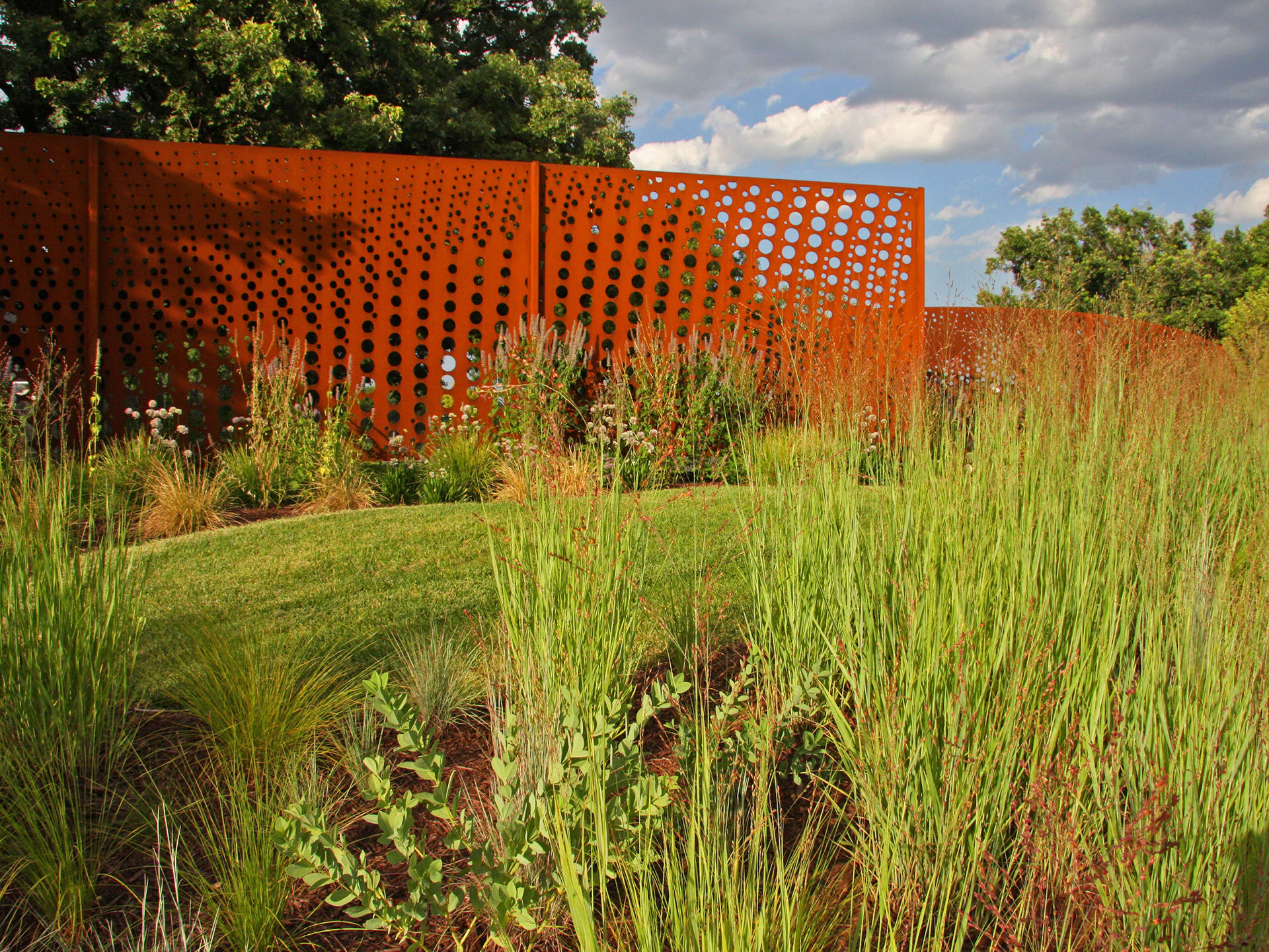 WAM Wind Screens by Vicki Scuri SiteWorks seen at Wichita Art Museum