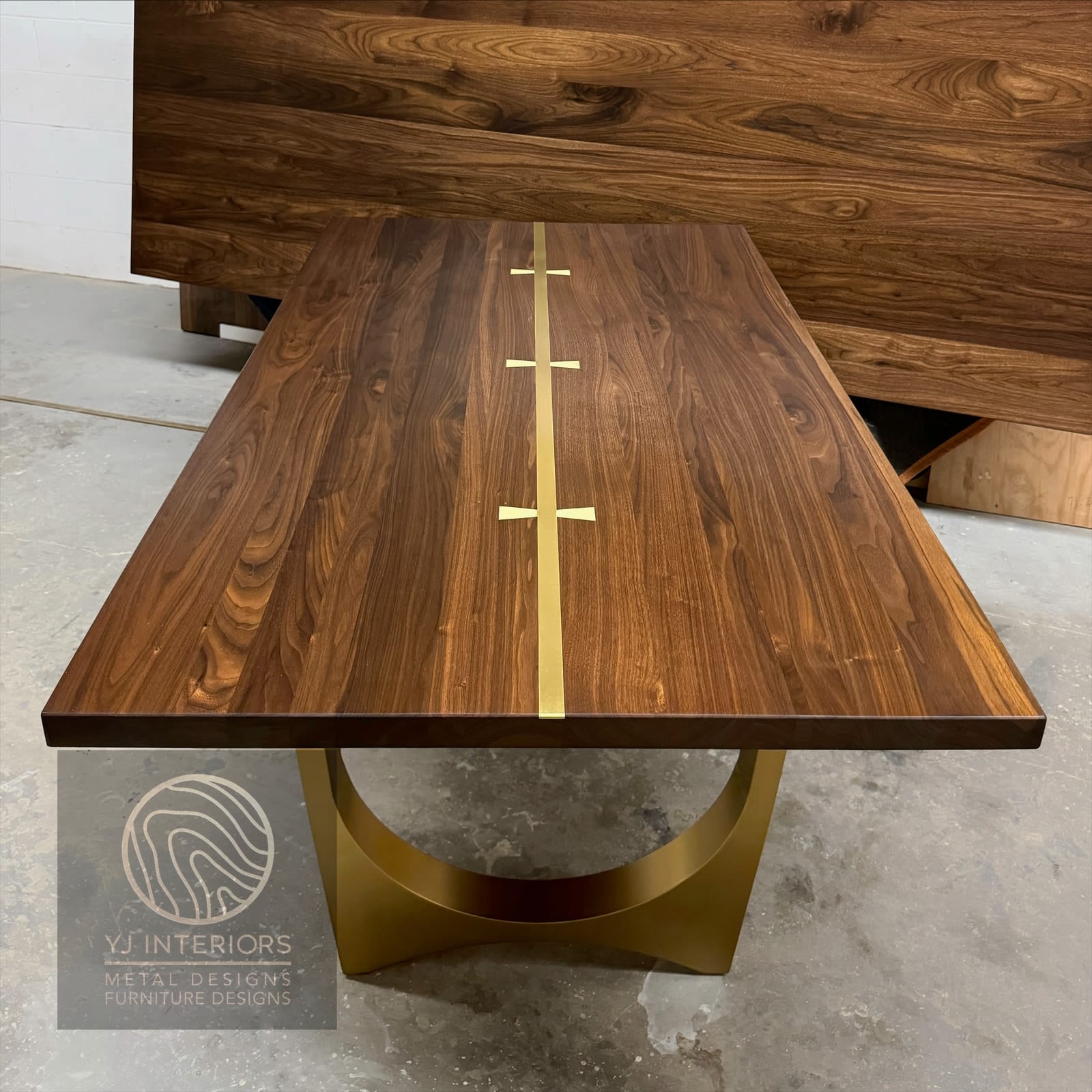 Brass inlay tunnel table by YJ Interiors | Wescover Tables, image size:1600x1600
