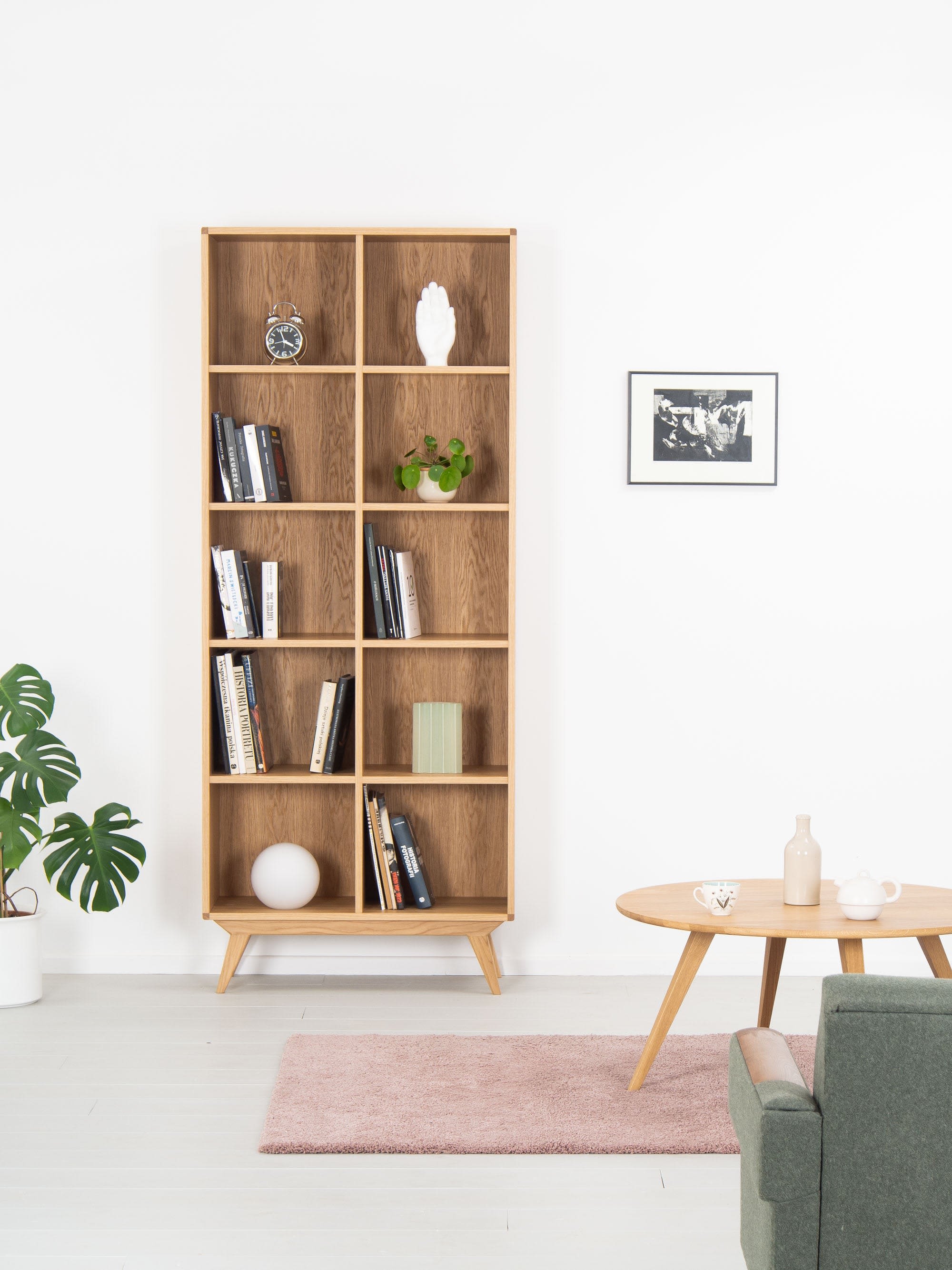 Bookcase, bookshelf, mid century modern, scandinavian, shelf by Mo Woodwork  at Stalowa Wola, Stalowa Wola | Wescover Furniture