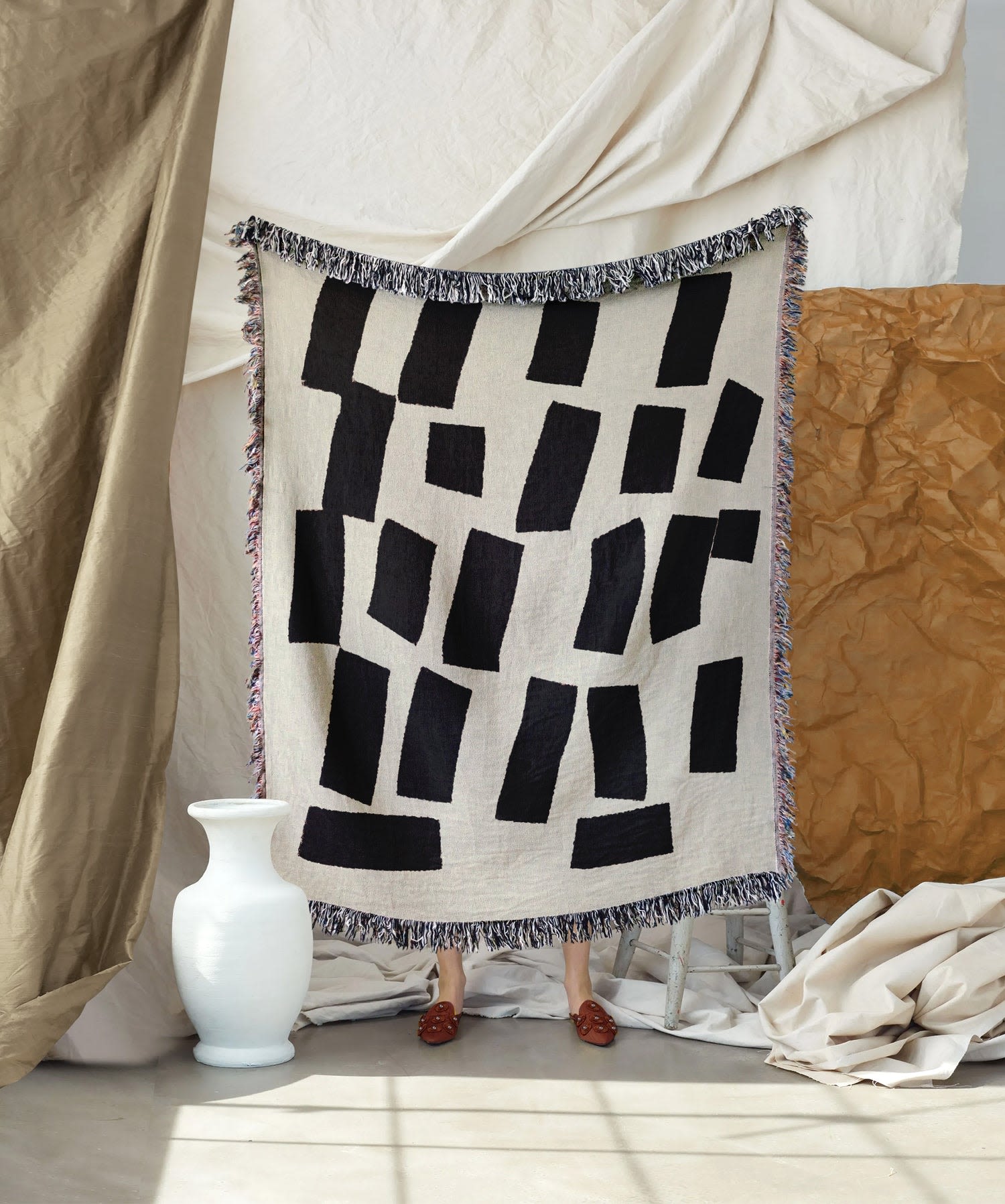 Geometric Woven Throw Blanket