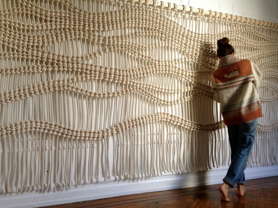 ROPE ROOM DIVIDER by MACRO MACRAME by Maeve Pacheco at Gurney's Montauk