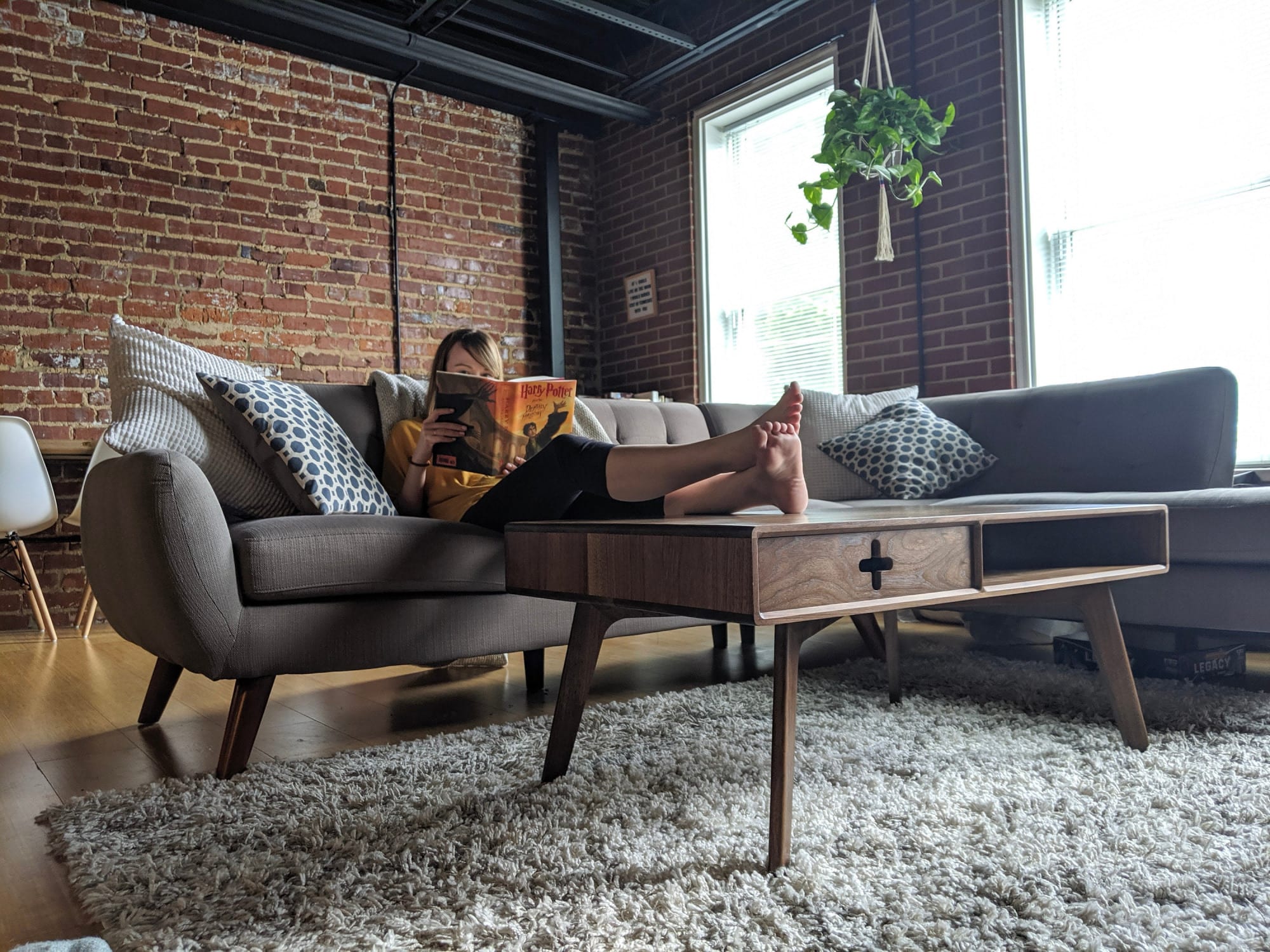 Coffee Table Plus in Solid Walnut / Mid Century Modern