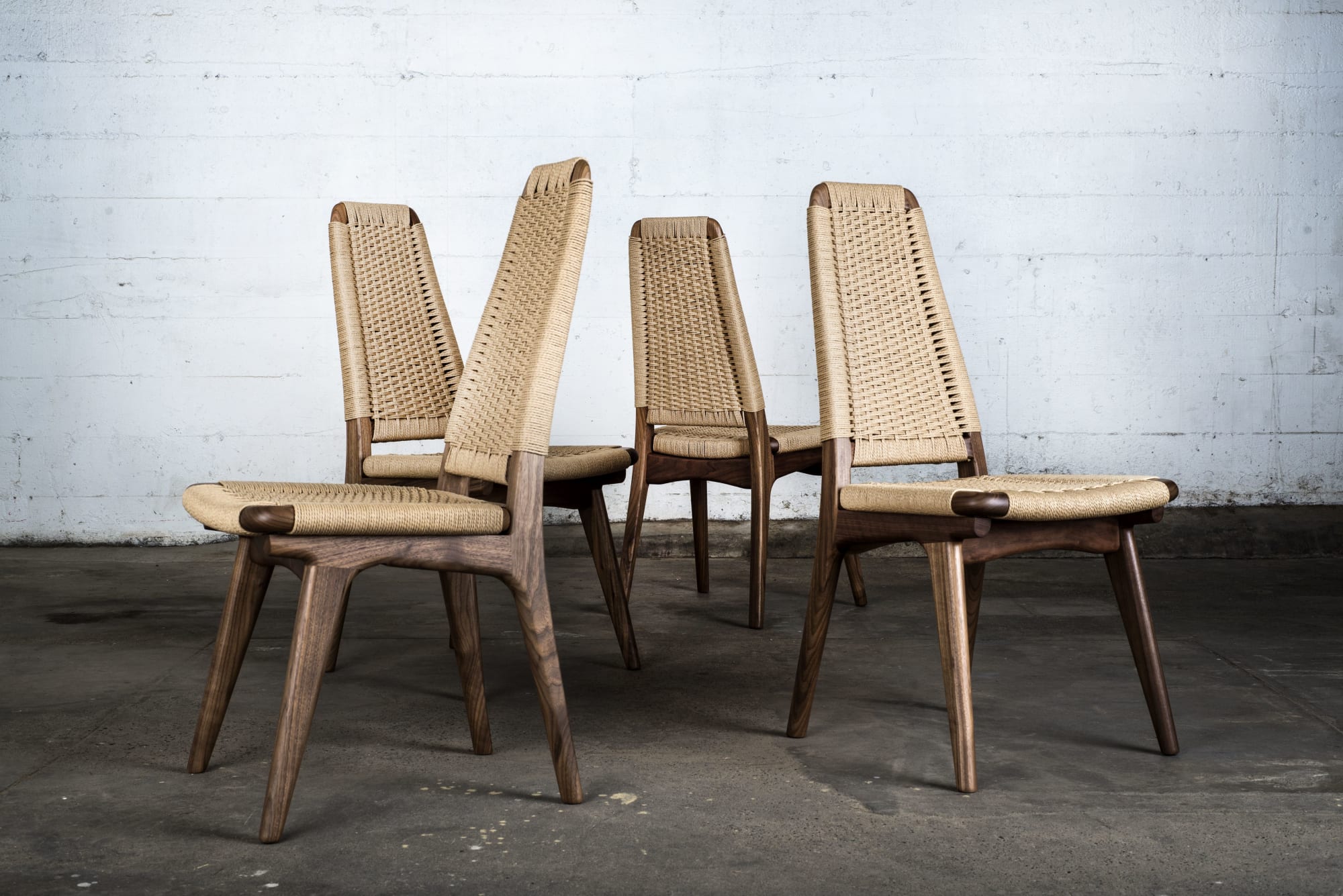 Wooden high discount back dining chairs