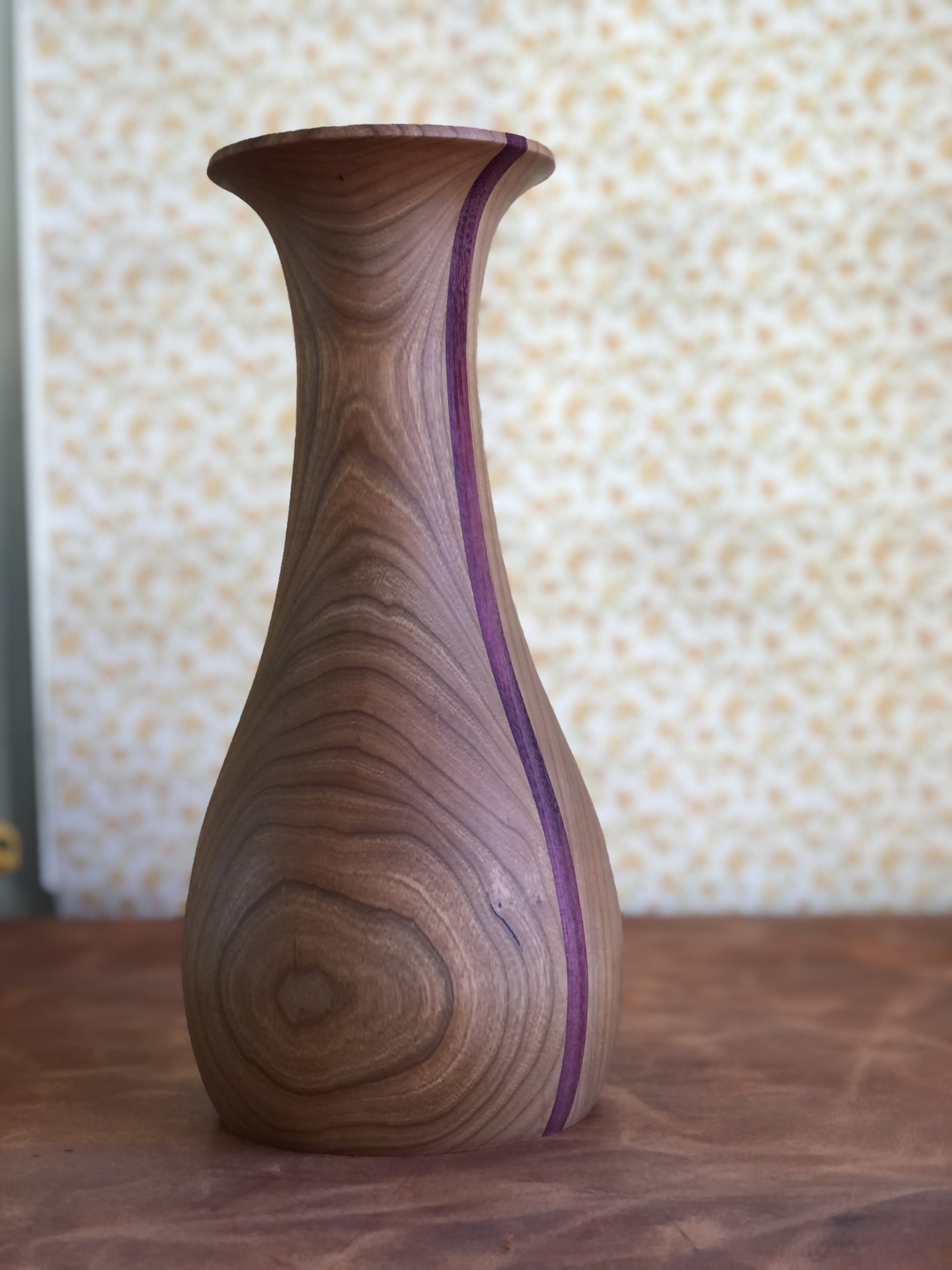 Vase in Cherry and Purple Heart by Patton Drive Woodworking Wescover Planters & Vases