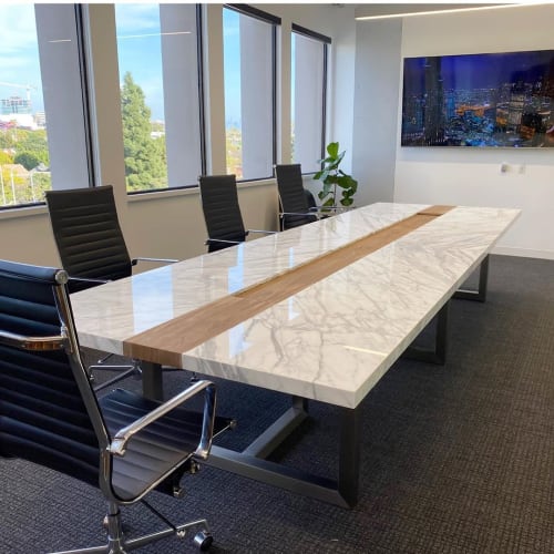 Marble Conference Table | Tables by Angel City Woodshop | The Accident Guys in Los Angeles