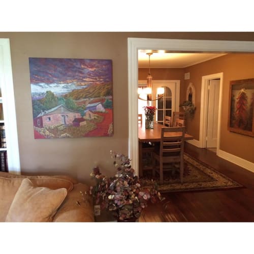 House on the Mountain Painting | Paintings by Jennifer Cavan