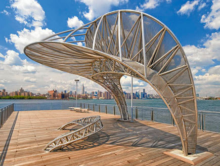 Crescendo | Public Sculptures by Mark Gibian | North 5th Street Pier and Park in Brooklyn