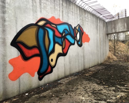 Untitled | Street Murals by Wone | Akropolis Old Stadium, Vilnius, Lithuania (2017) in Vilnius