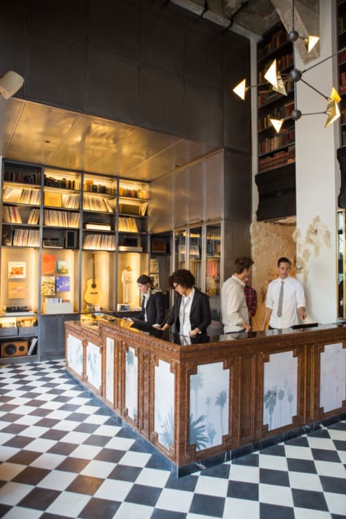 Reception Desk By Haas Brothers Seen At Ace Hotel La Los Angeles