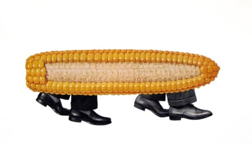 Corn Lobbyists | Paintings by Dan Bina | Kimpton Mason & Rook Hotel in Washington