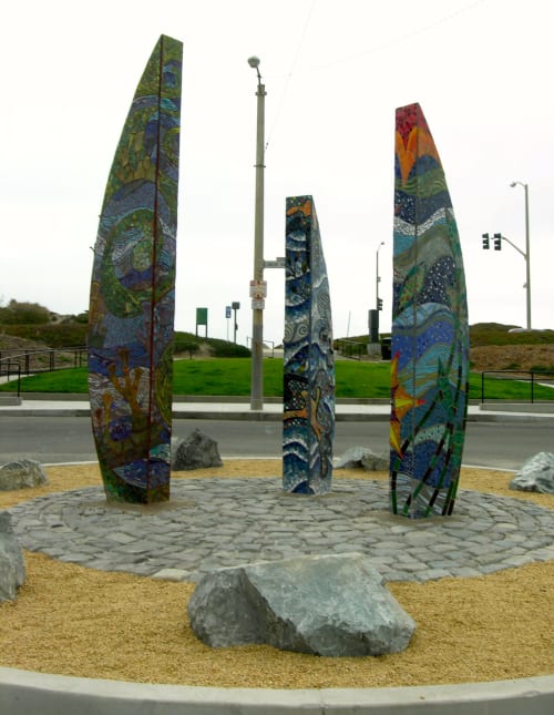 Taraval Streetscape | Public Sculptures by Colette Crutcher | Taraval & 48th Ave., San Francisco in San Francisco