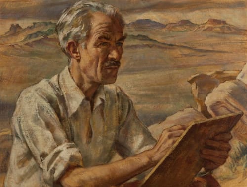 Portrait of Roi Partridge | Paintings by Peter W. Blos | Mills College Art Museum in Oakland