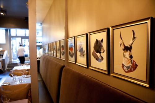 Animal Illustrations (in Edwardian garb) | Paintings by Ryan Berkley | Fable in San Francisco
