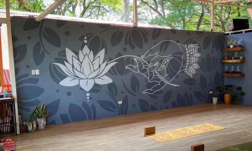 Yoga Studio Mural | Murals by pepallama | Costa Rica Yoga Center in Potrero