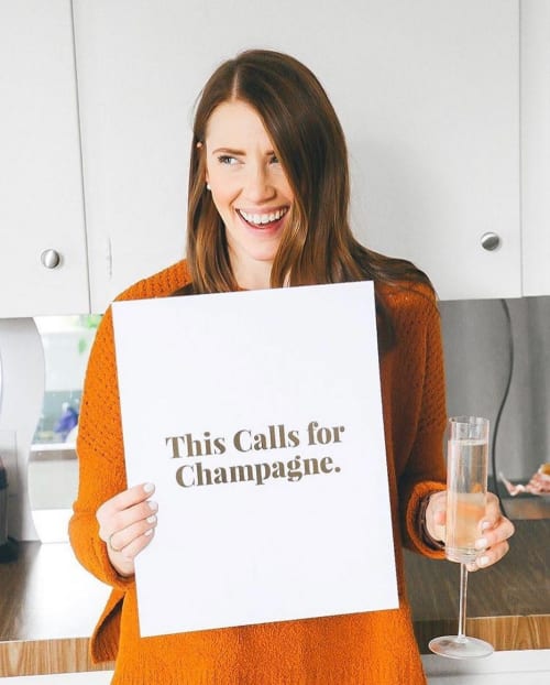 This Calls for Champagne Art Print | Signage by Swell Made Co.