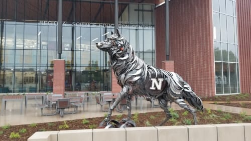 Wolf | Public Sculptures by John Lopez | Northern State University in Aberdeen