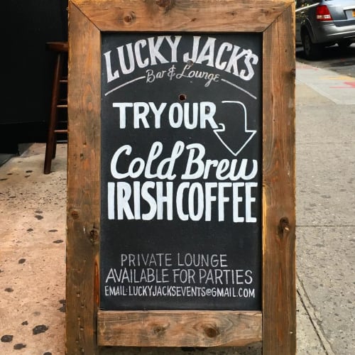 Chalkboard Signs | Signage by Megan Webber Jordan | Lucky Jack's in New York