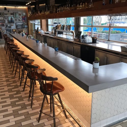 Huge New bartop | Tables by DC Custom Concrete | Hello Betty Fish House in Oceanside